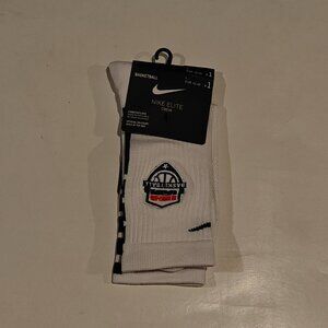 Nike Olympics Team USA Elite Crew Socks White/Blue L (8-12) (42-46) Basketball